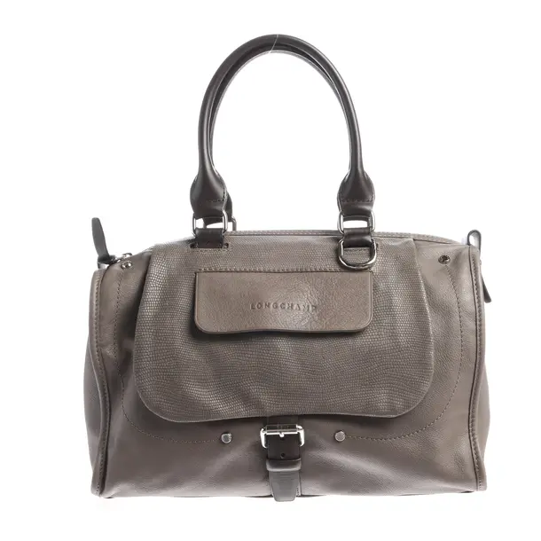 Handbag in Gray, Leather, Longchamp