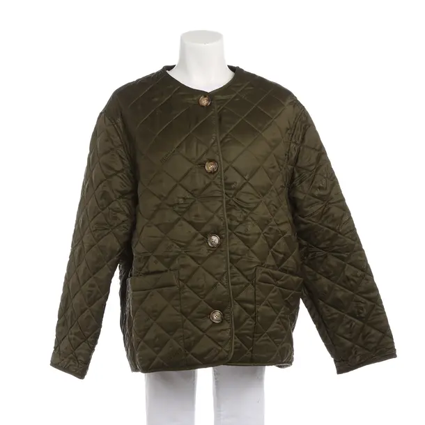 Mid-Season Jacket, in Dark Green, Cupro, Burberry