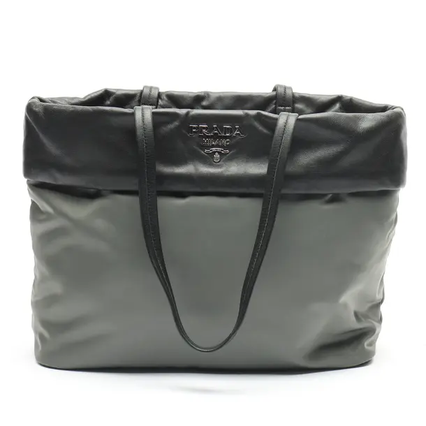Schultertasche in Grün, Polyester, Prada