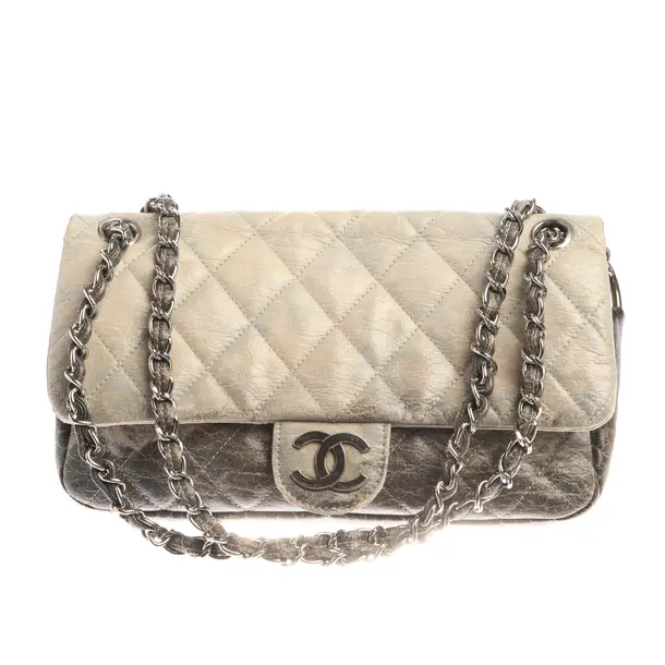 Shoulder Bag in Gray, Leather, Chanel