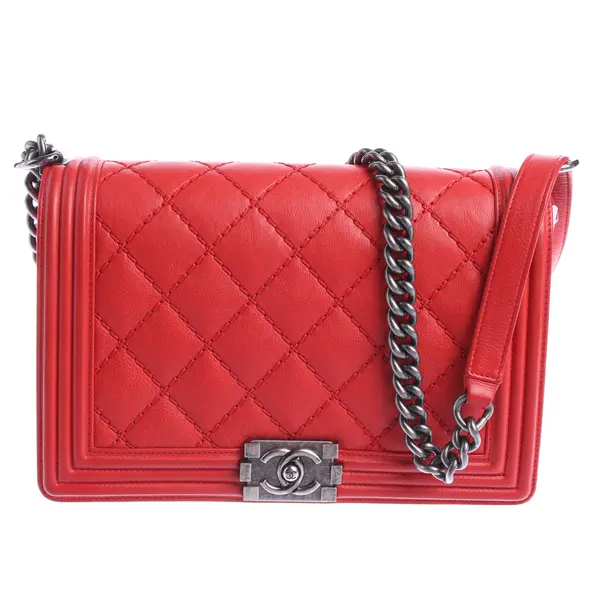Shoulder Bag in Red, Leather, Chanel
