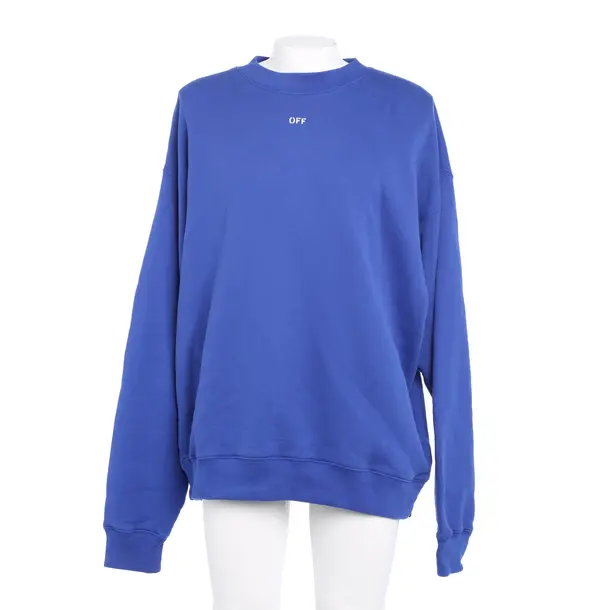 Sweatshirt in Blau, Baumwolle, Off-White