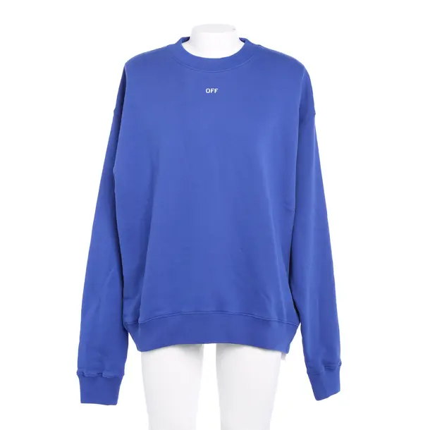 Sweatshirt in Blau, Baumwolle, Off-White