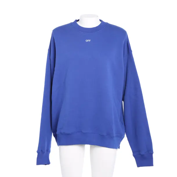 Sweatshirt in Blau, Baumwolle, Off-White