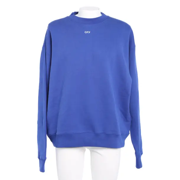 Sweatshirt in Blau, Baumwolle, Off-White