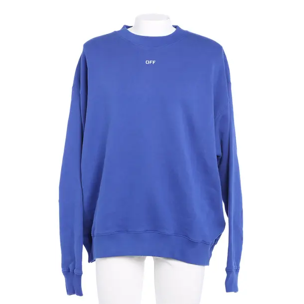 Sweatshirt in Blau, Baumwolle, Off-White