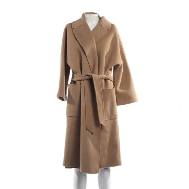 Mid-Season Coat, in Light Brown, Wool, Max Mara