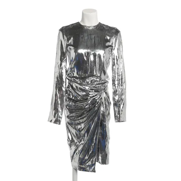 Cocktailkleid, in Silber, Metall (metallisch, metallisiert), Saint Laurent