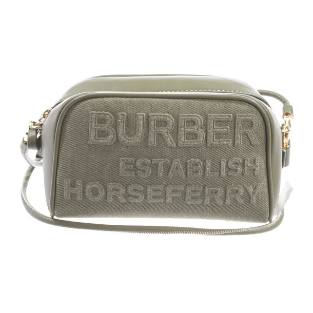 Cross Body Bag, in Green, Cotton, Burberry