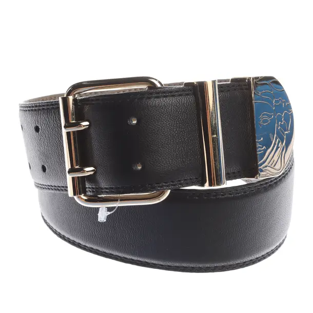 Gürtel in Schwarz, Leder, Versace