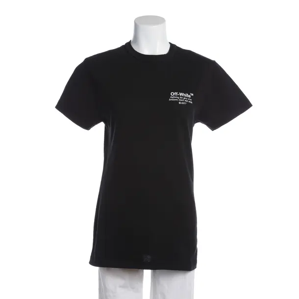 Shirt in Schwarz, Baumwolle, Off-White