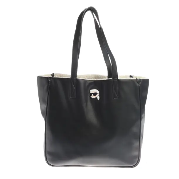 Shopper Bag in Black, Leather, Karl Lagerfeld