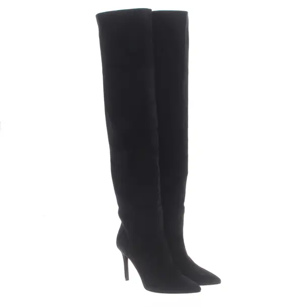 Overkneestiefel in Schwarz, , Prada