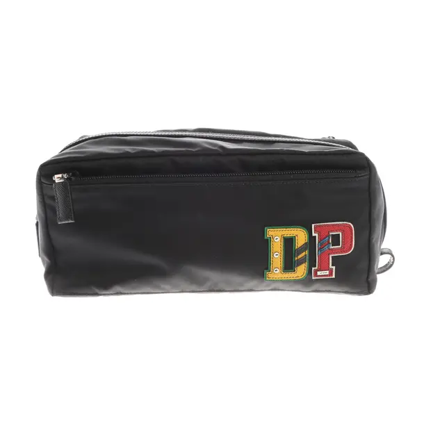 Kosmetiktasche in Schwarz, Polyamid, Prada
