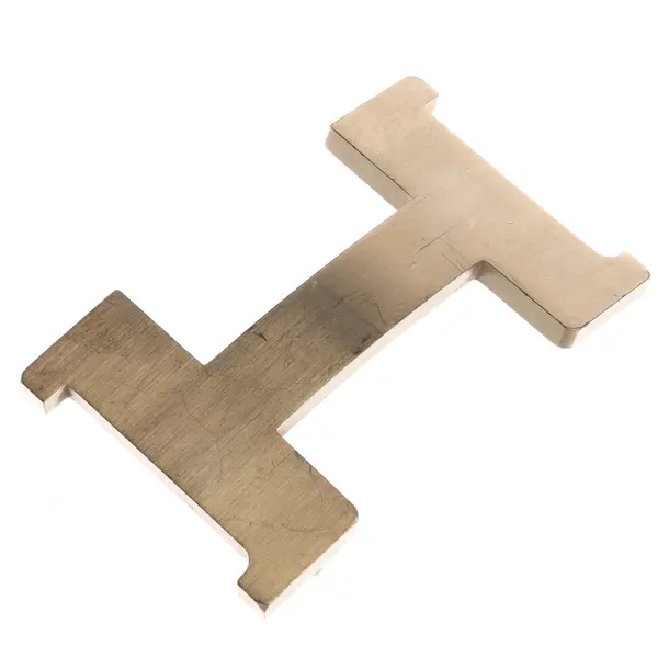 Gürtelschnalle in Metallic, Metall (metallisch, metallisiert), Hermès