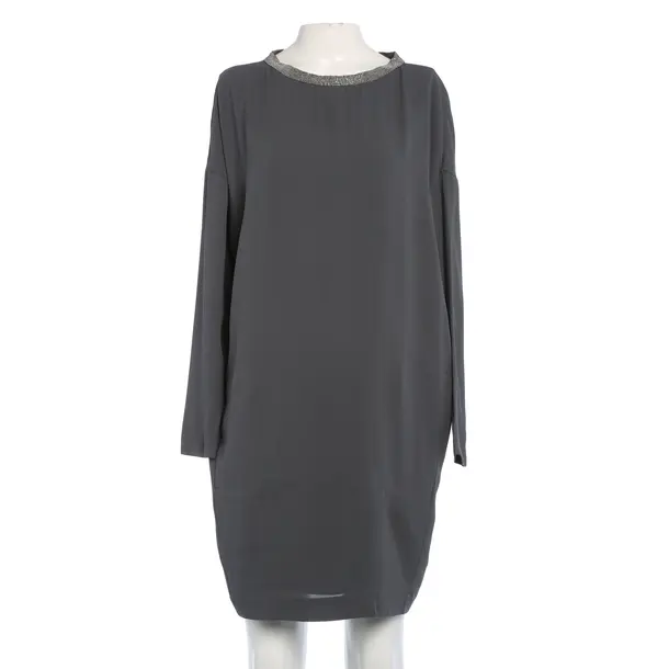 Kleid in Grau, Seide, Brunello Cucinelli
