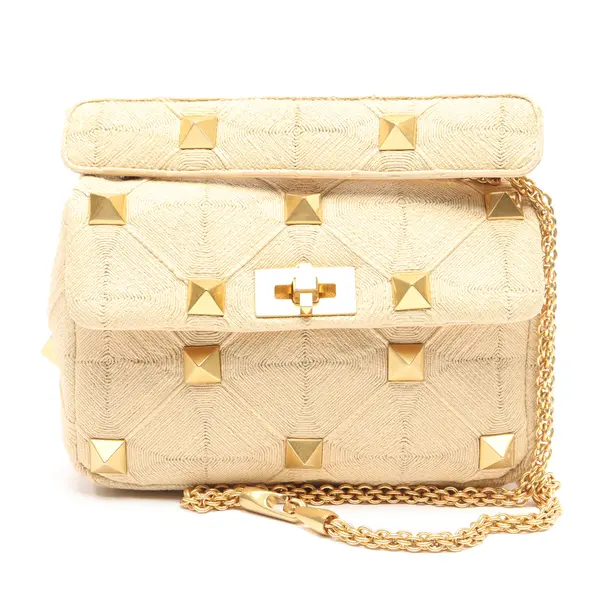 Shoulder Bag in White, Other Material, Valentino
