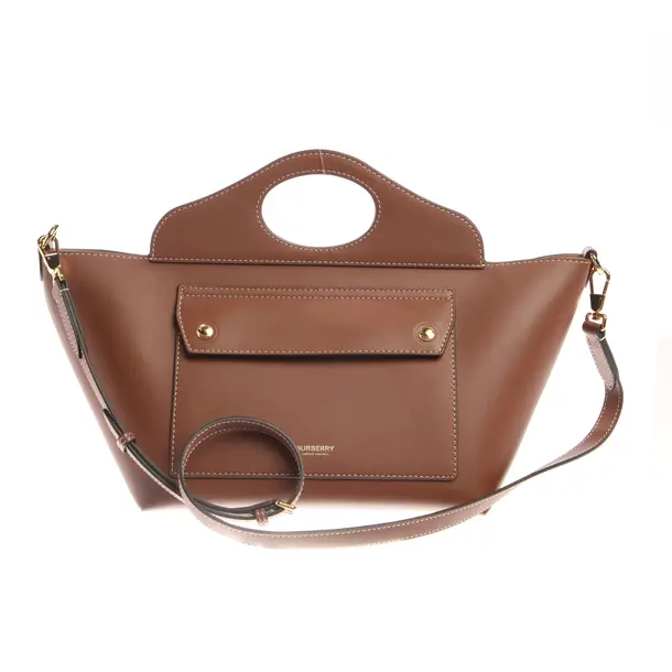 Handtasche in Braun, Leder, Burberry