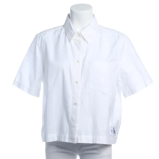 Blouse in White, Cotton, Calvin Klein