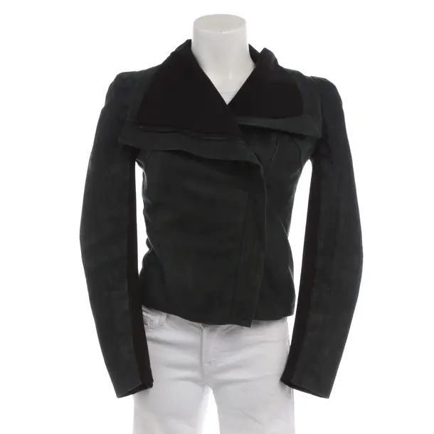 LeatherJacket in Green, Leather, Maje