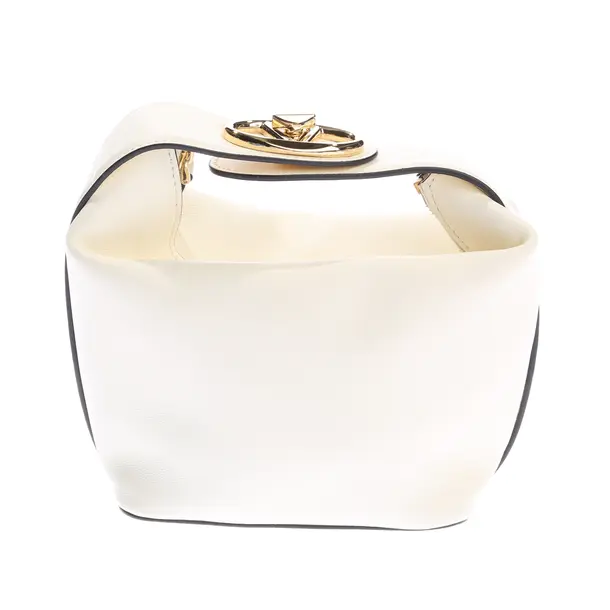 Handbag in White, Leather, Valentino
