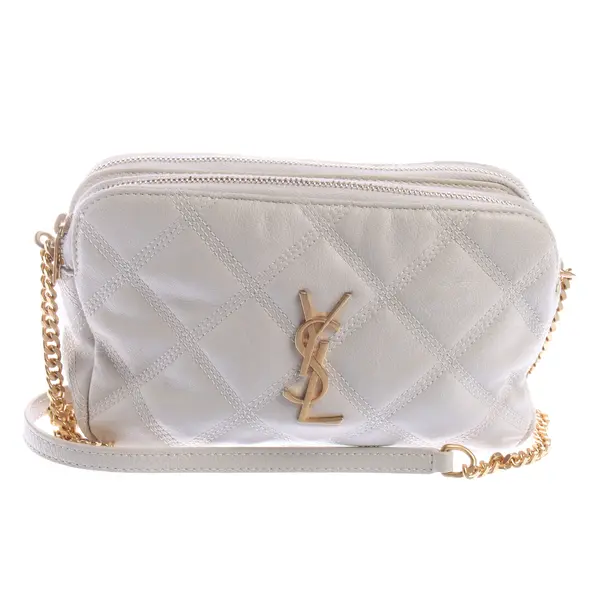 Evening Bag in White, Leather, Saint Laurent