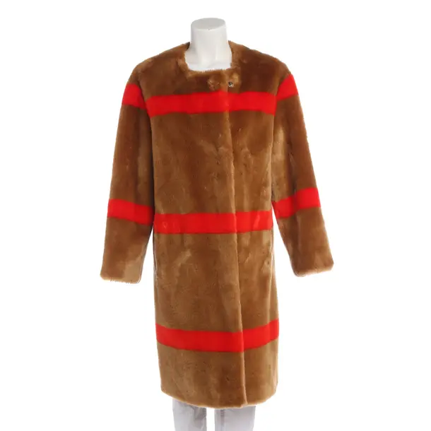 Mid-Season Coat in Multicolored, Fur, Stand Studio