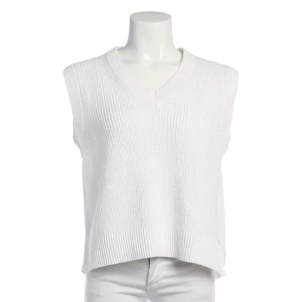 Sweater Vest in White, Cotton, Marc O'Polo