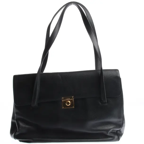 Shoulder Bag in Black, Leather, Jil Sander