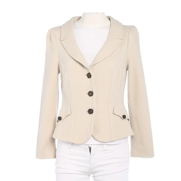 Blazer in White, Wool, Marc Cain