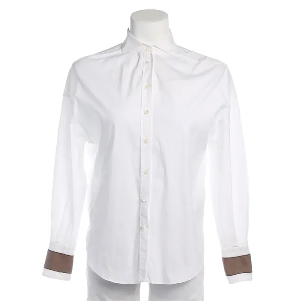 Blouse in White, Cotton, Brunello Cucinelli