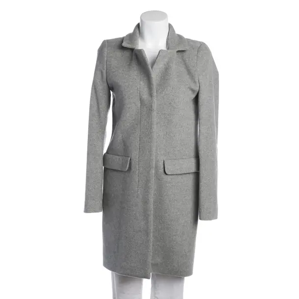Mid-Season Coat in Gray, Wool, Closed