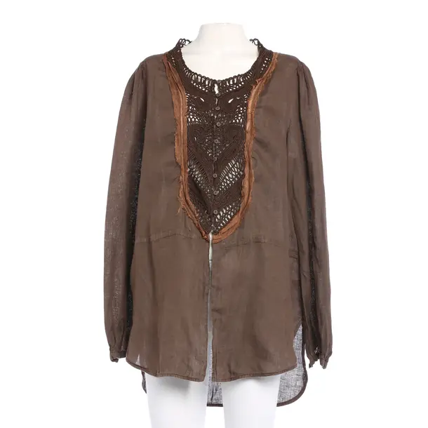 Tunika in Braun, Leinen, Ermanno Scervino
