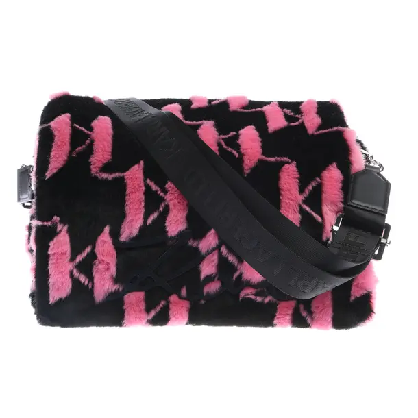 Shoulder Bag in Pink, Polyester, Karl Lagerfeld