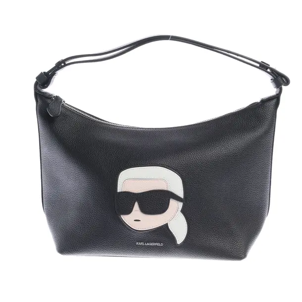 Shoulder Bag in Black, Leather, Karl Lagerfeld