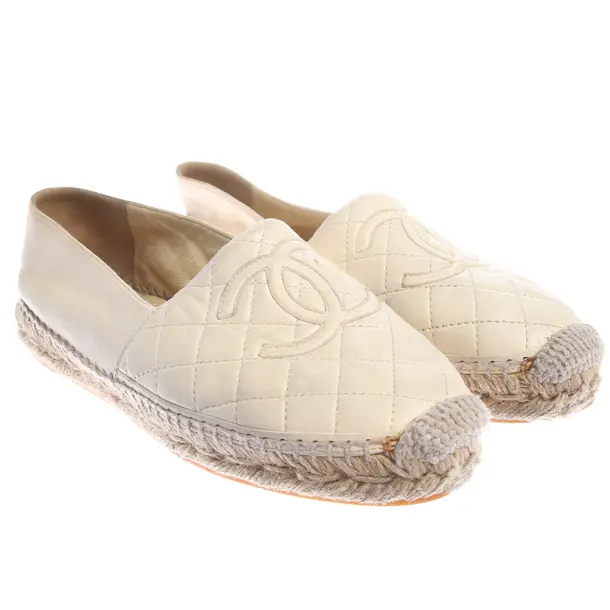 Chanel Espadrilles EUR 36 Cream - Weiß - - Pre-Loved Designer Fashion - Chanel Second Hand Designer Shop