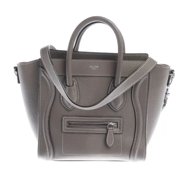 Handtasche in Grau, Leder, Céline