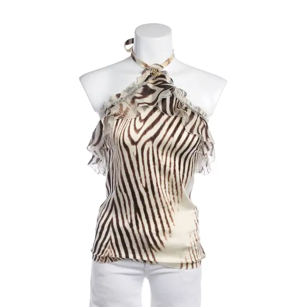 Top, in Cream, Elastane, Roberto Cavalli