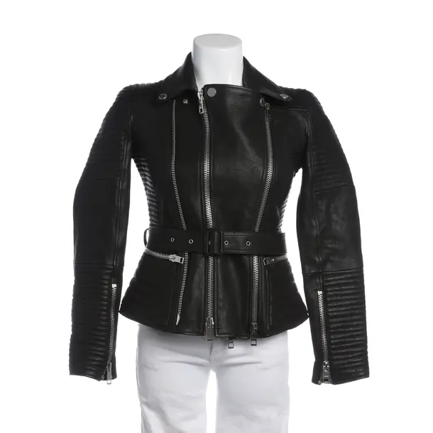 LeatherJacket in Black, Leather, Burberry