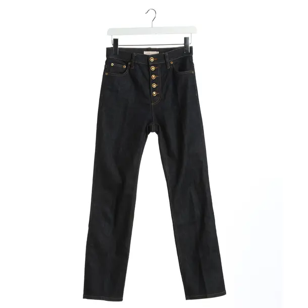 Jeans Straight Fit in Blau, Baumwolle, Tory Burch