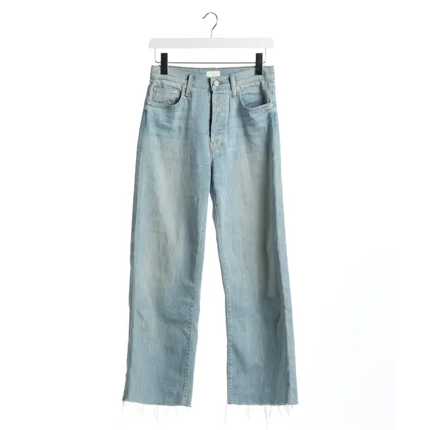 Jeans Straight Fit in Blau, Baumwolle, Mother