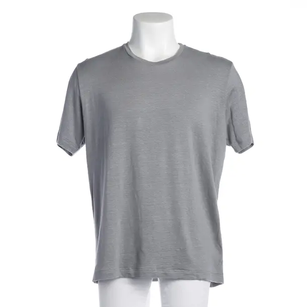 T-Shirt in Grau, Leinen, Stefan Brandt
