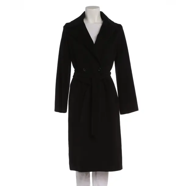 Winter Coat, in Black, Wool, Max Mara