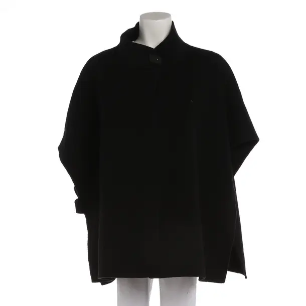 Poncho in Black, Wool, FFC