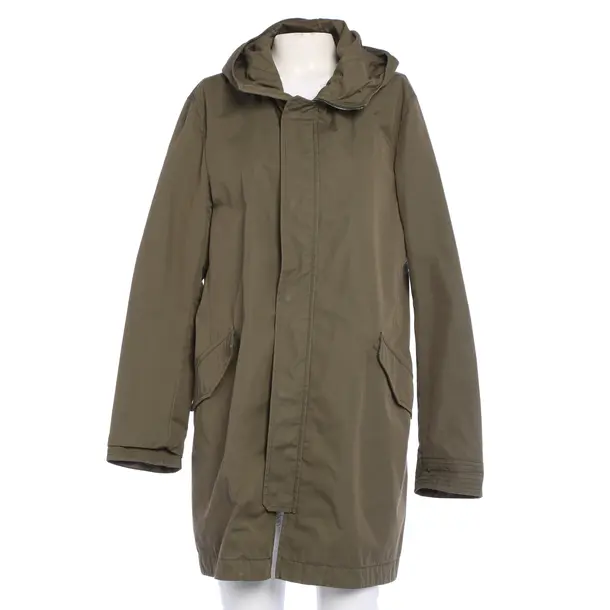 Mid-Season Coat in Green, Cotton, Herno