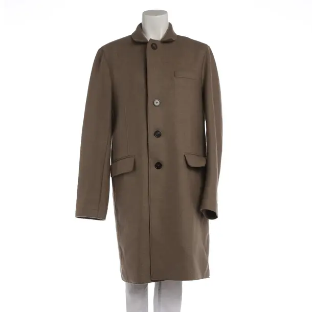 Mid-Season Coat in Brown, Wool, Harris Wharf London