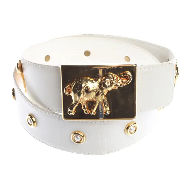 Gürtel in Weiß, Leder, Escada