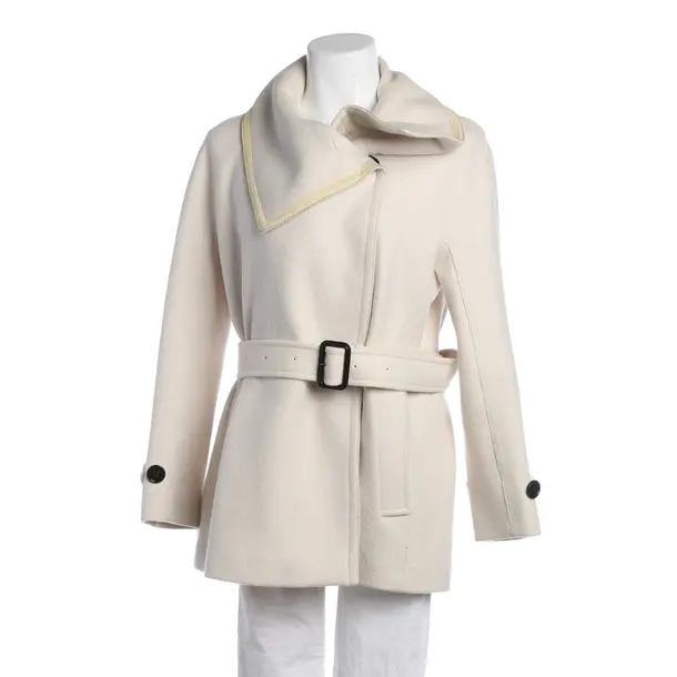Mid-Season Jacket in White, Wool, Burberry