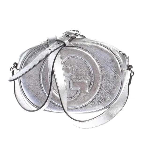 Borsa a cinture a tracolla, in argento, Pelle, Gucci