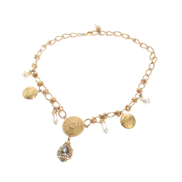 Halskette in Metallic, Metall (metallisch, metallisiert), Dolce & Gabbana